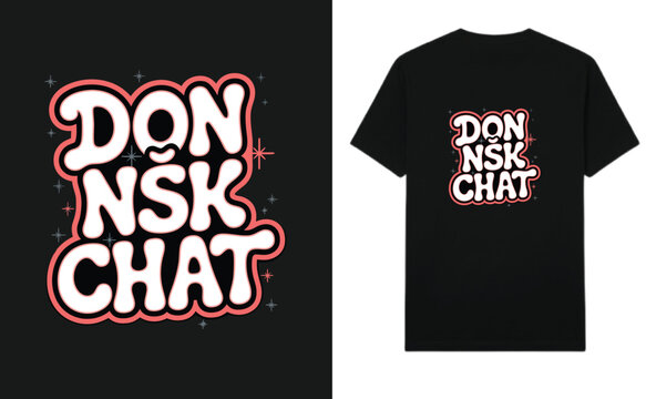 Don Nsk Chat Playful Sticker Design Bold Swirling Typography