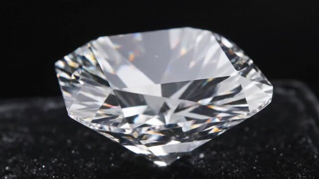 Sparkling diamond on dark surface
