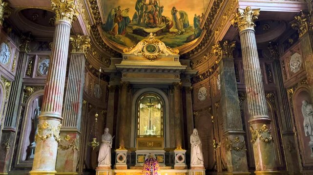 The Chapel of Crucifix in Bergamo Cathedral, Italy