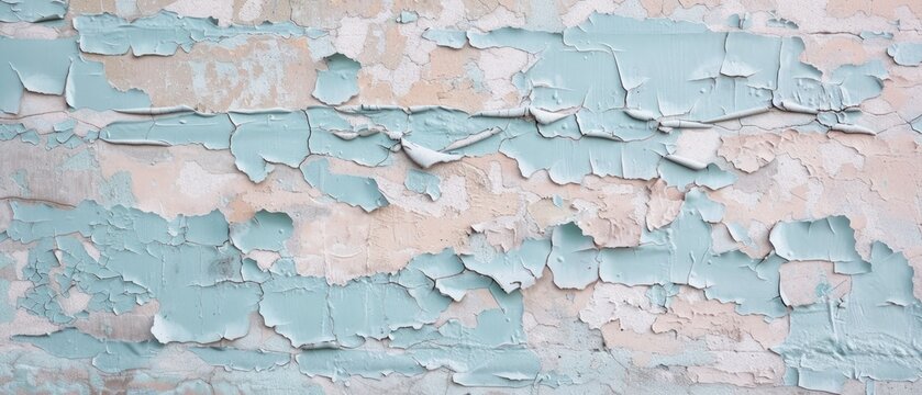 retro white blue peeling paint color on wall