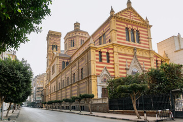 Obraz premium Big colorful church in the coptic Cairo, Egypt
