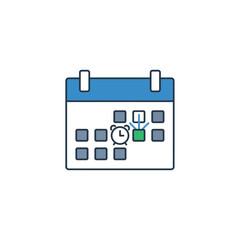 Conceptual illustration of a calendar displaying a clock and marked date, symbolizing effective time management, appointment scheduling, and deadline reminders for productivity