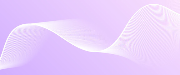 Soft purple abstract background with flowing white curved lines and smooth gradient. abstract wavy lines background.