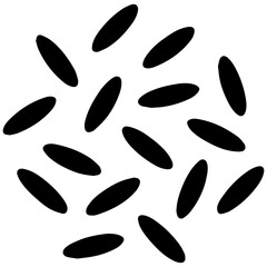 Black and White Abstract Ellipses Pattern, Chaotic Scatter, Modern Graphic Design Elements