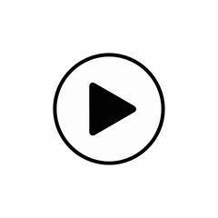 Play Button Icon Symbol in Simple Black and White Design Video