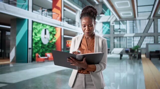 Woman Appraising Commercial Real Estate Property - Business