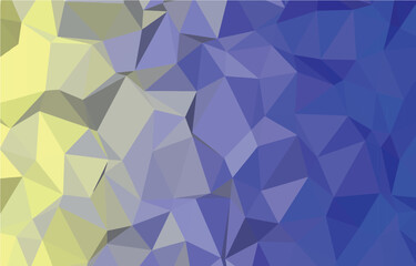 Abstract Blue and Lime Green Low Poly Background with Vibrant Geometric Gradient
