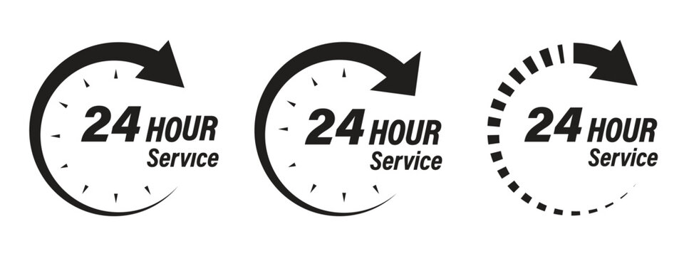 12 hours timer vector symbol black color style isolated on white background. Clock, stopwatch, cooking time label. 10