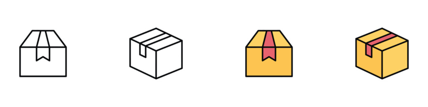 Box icon vector. package, parcel symbol. vector illustration.