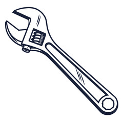 Obraz premium Adjustable wrench in use