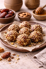 Ancient Egyptian date and honey confection, historical food styling