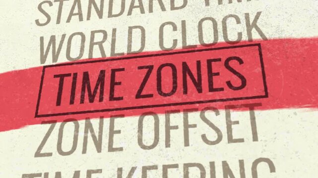 Time Zones 3D Scrolling Title Animation