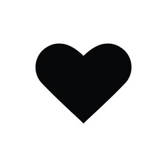 Love Heart Silhouette Icon &mdash; Romantic Symbol Isolated Vector Shape