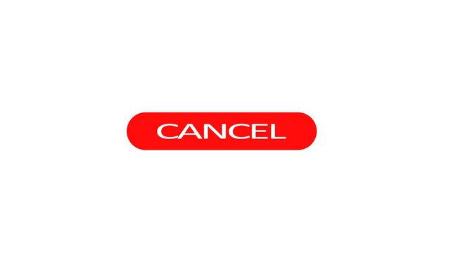 Push cancel batton icon 4k animation