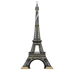 Eiffel Tower illustration in detailed design for Bastille Day  