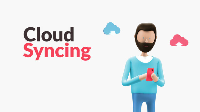 Explainer Man Messaging Close Up