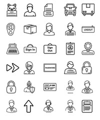 Fototapeta premium Icons User Interface