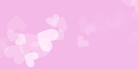 Pink vibrant minimalist valentine hearts background empty banner template
