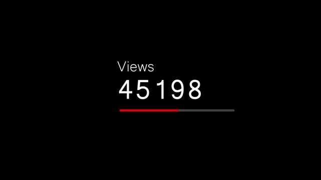 Number counter animation from 0 to 500,000 on a transparent background in 4k, Animated counting numbers from zero to five hundred thousand for