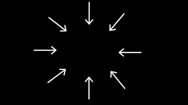 Black Pointing Hand Cursor Animation UI Indicator, Dark Theme Hand Pointer Click Animation, Tap and Click Hand Icon Motion Graphics, Minimal Pointing Hand Animation Dark Background