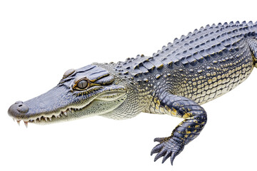 Obraz premium Crocodile on transparent background ready for use in various design projects and educational content
