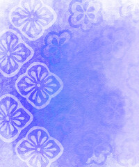 Hand-Painted Floral Watercolor Background &ndash; Soft Layered Flower Illustration