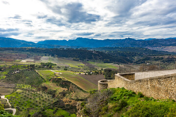 Discovering the breathtaking landscapes of Ronda, Spain, on a cloudy day