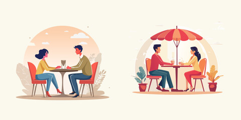 Fototapeta premium Vector illustration of a hand-drawn art style celebrating love
