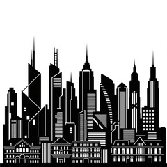 Fototapeta premium city skyline silhouette