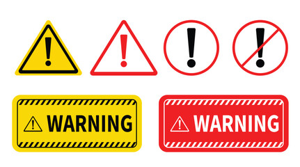 Warning and Safety Alert Sign Icon Set for Industrial and UI Design © Vector Saman