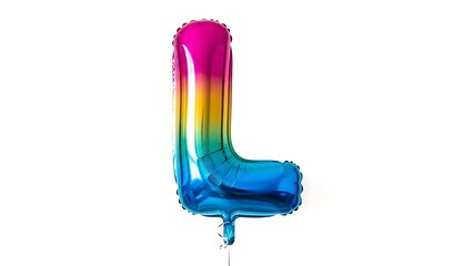 Colorful l-shaped balloon