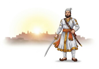Obraz premium Chhatrapati Shivaji Maharaj Protector of Swarajya – Indian Warrior Leader