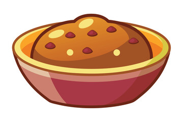 pudding vector on white background