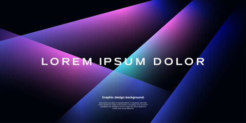 Abstract glowing gradient shapes on dark background. 