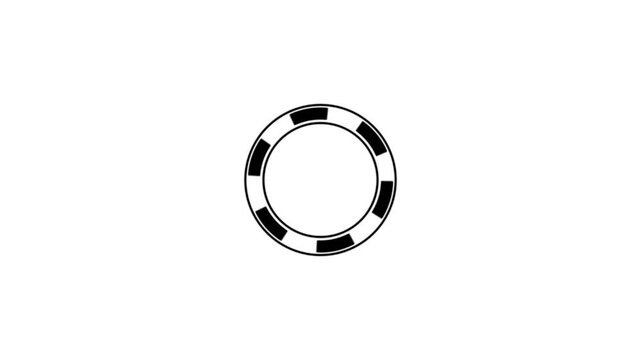 Motion graphic of Blue circle rotation with head up display (HUD UI) technology interface and futuristic elements abstract background. alpha channel included.4k video