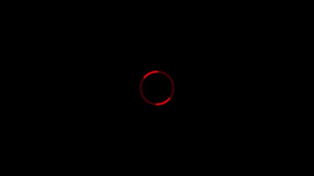 Circle loading animation with transparent background, Circle loading icon, circle loading with alpha channel in 4k. video