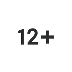 Obraz premium Age Gate 12 Plus Symbol