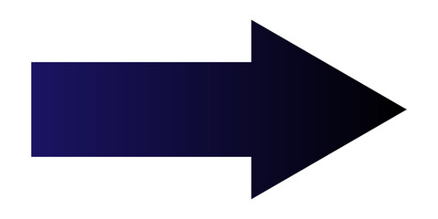 blue gradient arrow forward isolated. PNG