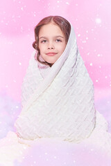 Naklejka premium Winter Cozy Portrait