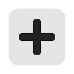 Obraz premium Minimalistic design featuring a black plus symbol on a light gray background, conveying simplicity and elegance.