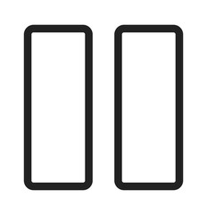 Two blank rectangles with rounded corners, representing minimal design elements.