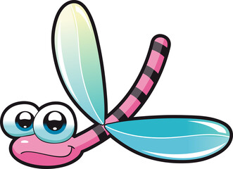 Naklejka premium illustration of a Dragon fly isolated on Transparent Background