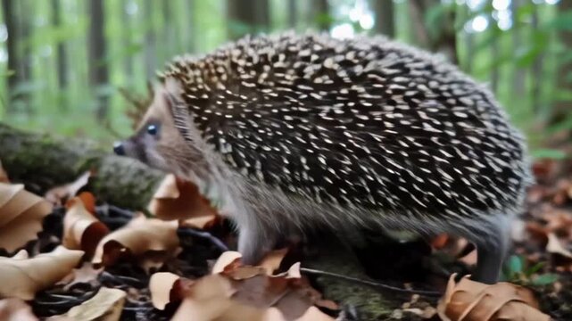Babyigel schnuppert vorsichtig