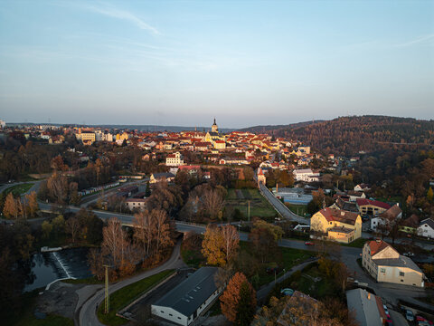 Scenic View of Stribro Town in Czech Republic