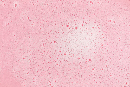 Pink matcha texture background with bubbles