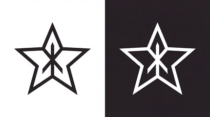Obraz premium black and white stars