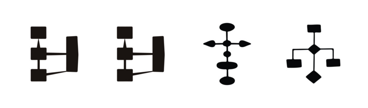 Graphical representations of network structures Vector, illustration