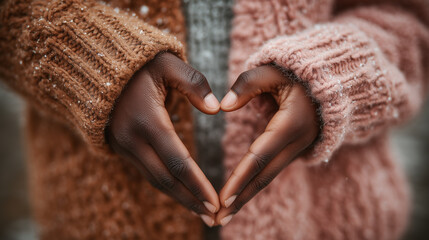 Hands Forming a Heart Shape Together