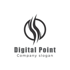 Modern company logo vector design featuring an elegant bird and flower symbol with flowing wave shapes in a clean eco-friendly business identity style