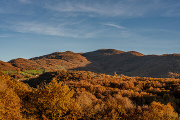 Obraz premium Molise is an Italian region with a stretch of coast overlooking the Adriatic Sea. It includes a part of the Abruzzo National Park in the Appennine mountain range, with a rich wildlife and trails.